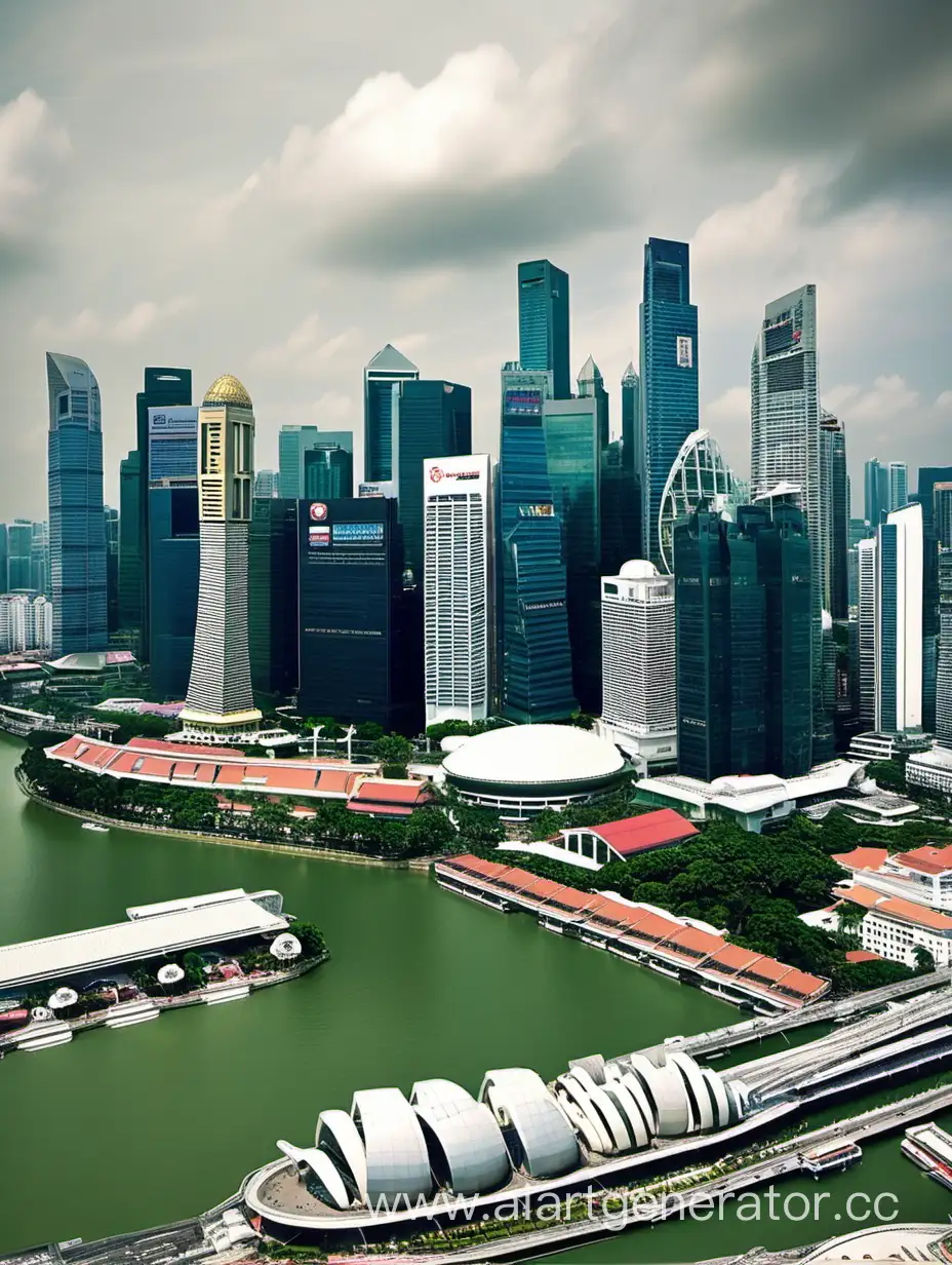 сделай рекламную картинку сингапура