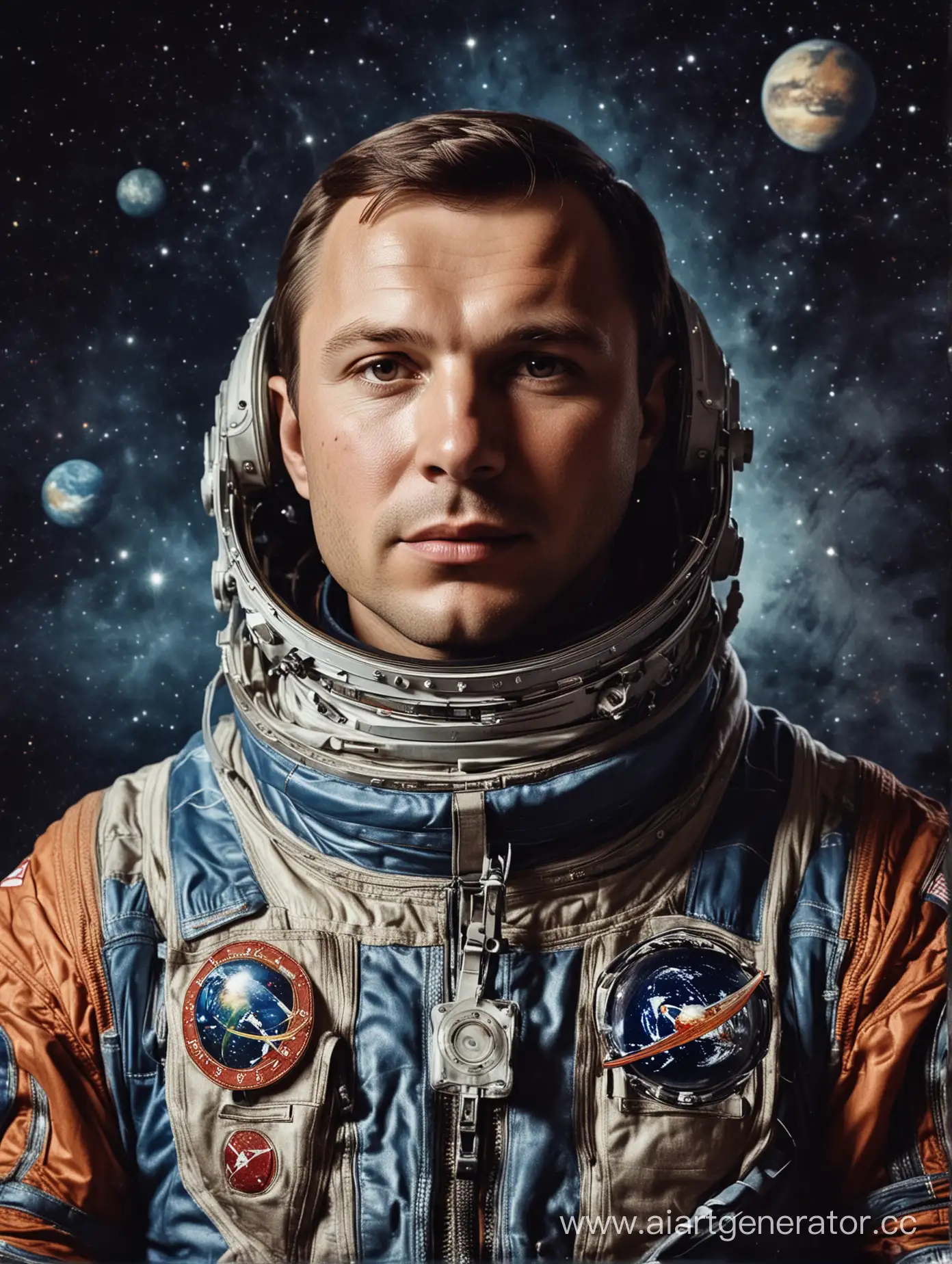 Yuri-Gagarin-Spacewalk-Pioneer-Astronaut-in-Cosmic-Expanse