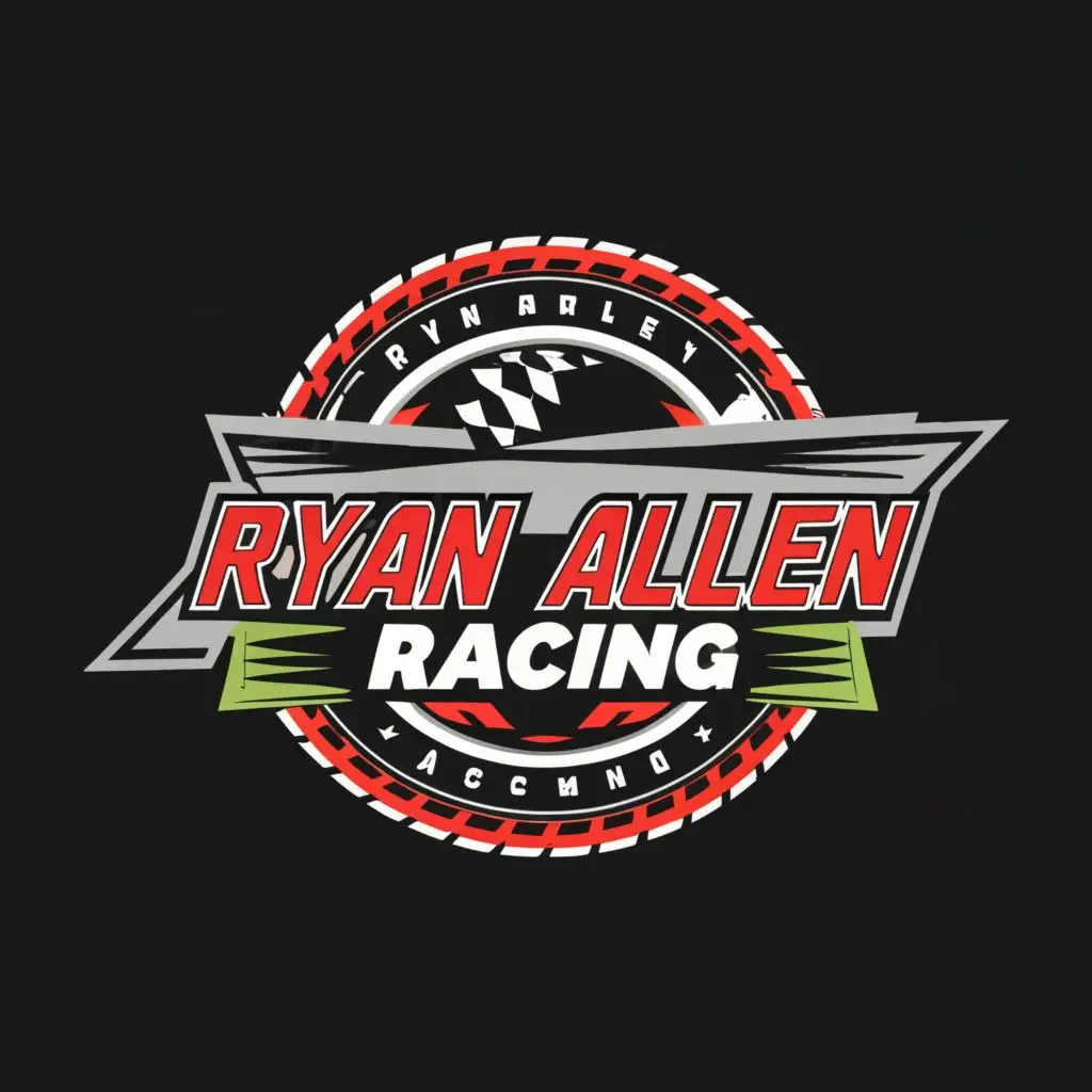 LOGO-Design-For-Ryan-Allen-Racing-Dynamic-Typography-for-Sports-Fitness-Impact