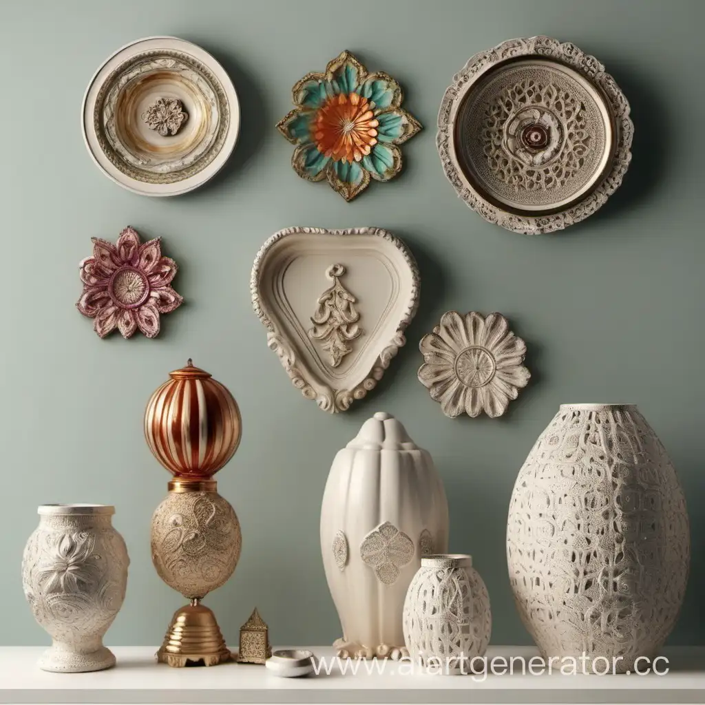 Colorful-Decorative-Items-Arranged-in-a-Vibrant-Display