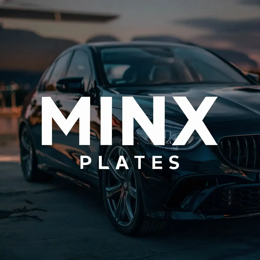 LOGO-Design-for-Minx-Plates-Sleek-Automotive-Elegance-with-Bold-Typography