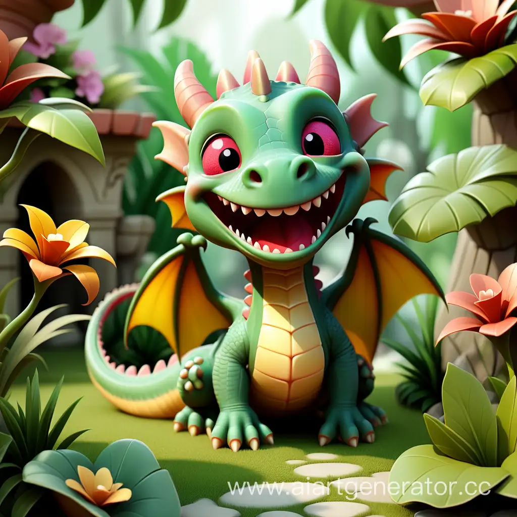 Joyful-Dragon-Amidst-Enchanting-Garden-Delights