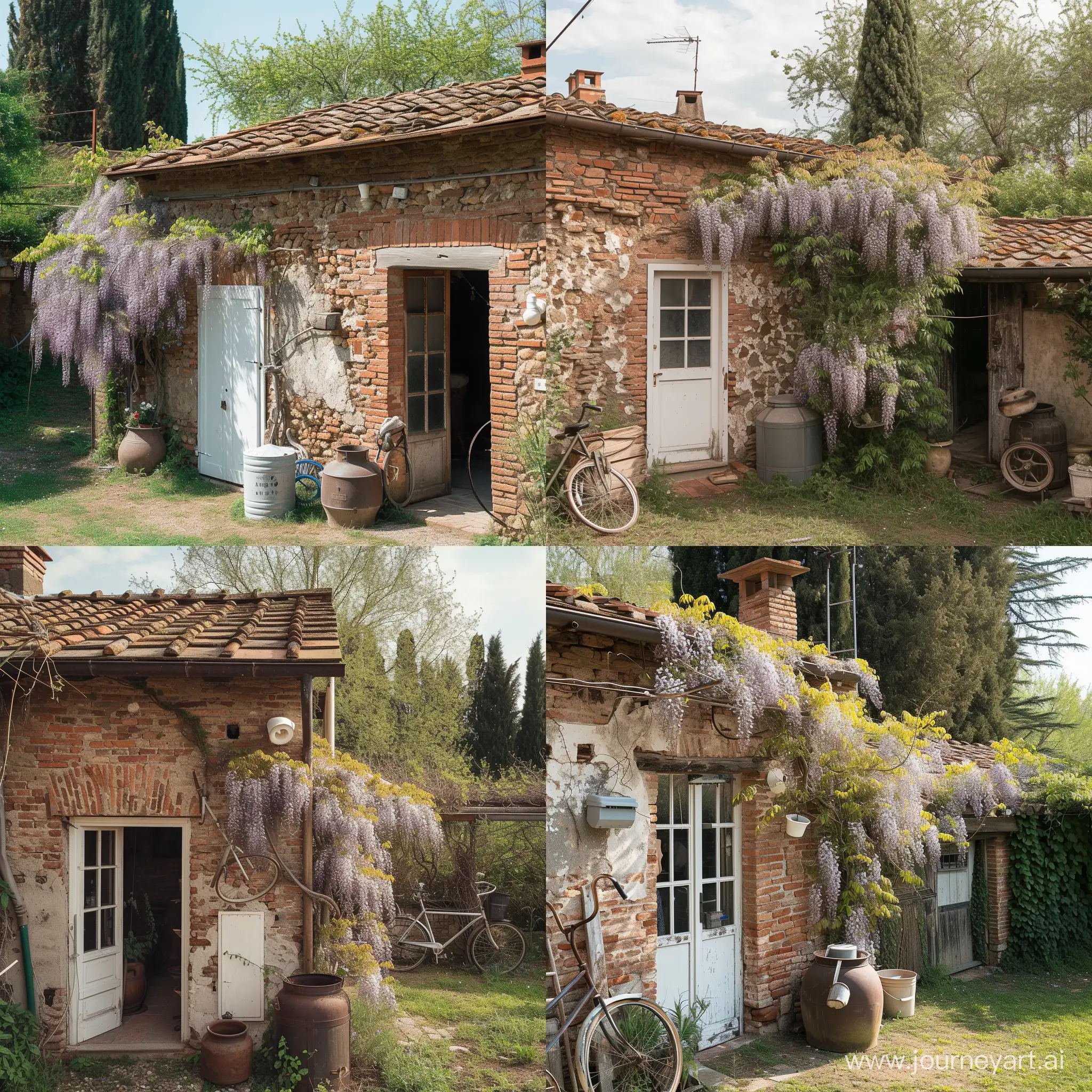 Idyllic-Tuscany-Farmhouse-with-Wisteria-Garden-and-Vintage-Accents
