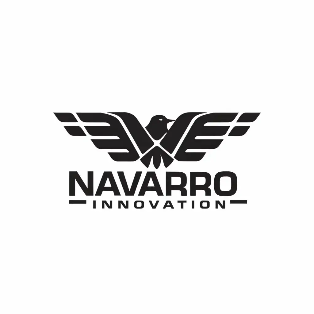 LOGO-Design-for-Navarro-Innovation-Black-Mexican-Bird-Emblem-for-Medical-Dental-Industry