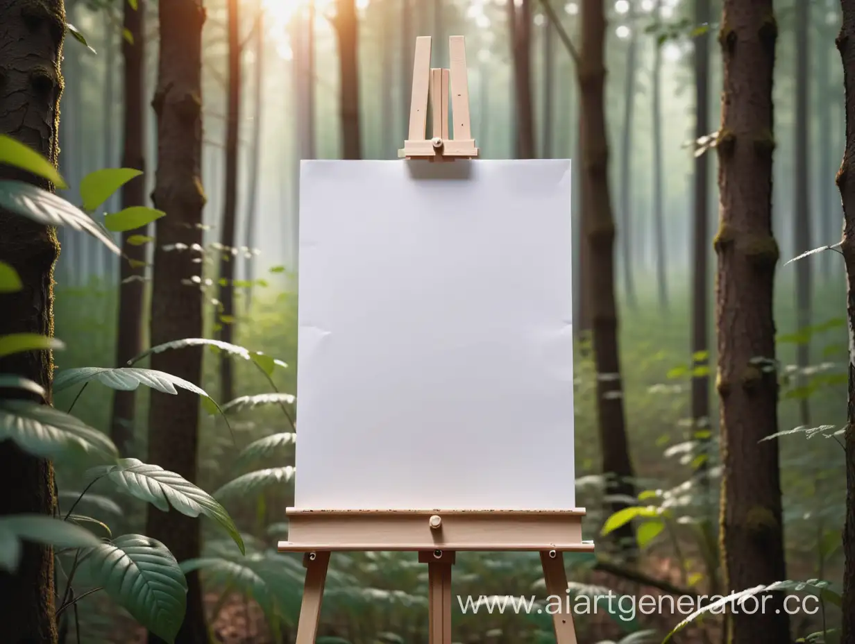 Artistic-Easel-CloseUp-with-Forest-Background