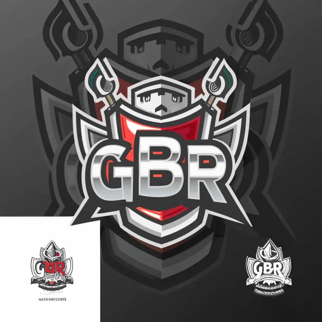 a logo design,with the text "GBR", main symbol:Mobile phone, gaming clan,Moderate,clear background