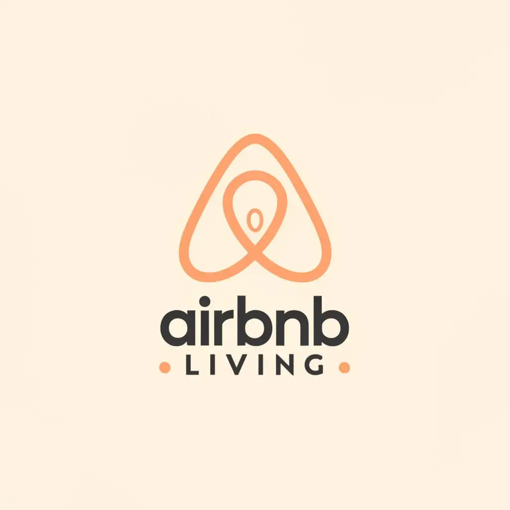 a logo design,with the text "AirBNB Living", main symbol:AirBNB Logo and Living,complex,be used in Travel industry,clear background