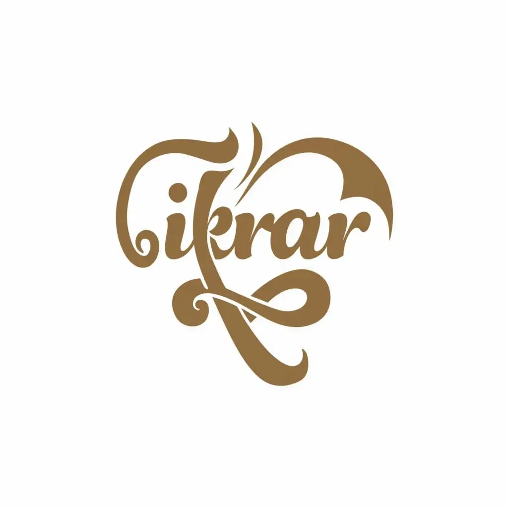 logo, LOVE, with the text "IKRAR", typography, be used in Religious industry