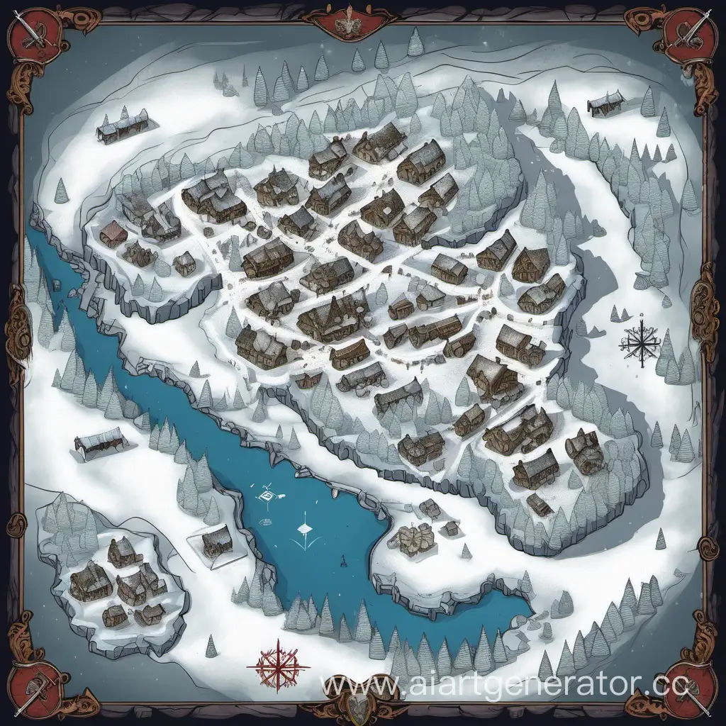 Map for DnD winter country