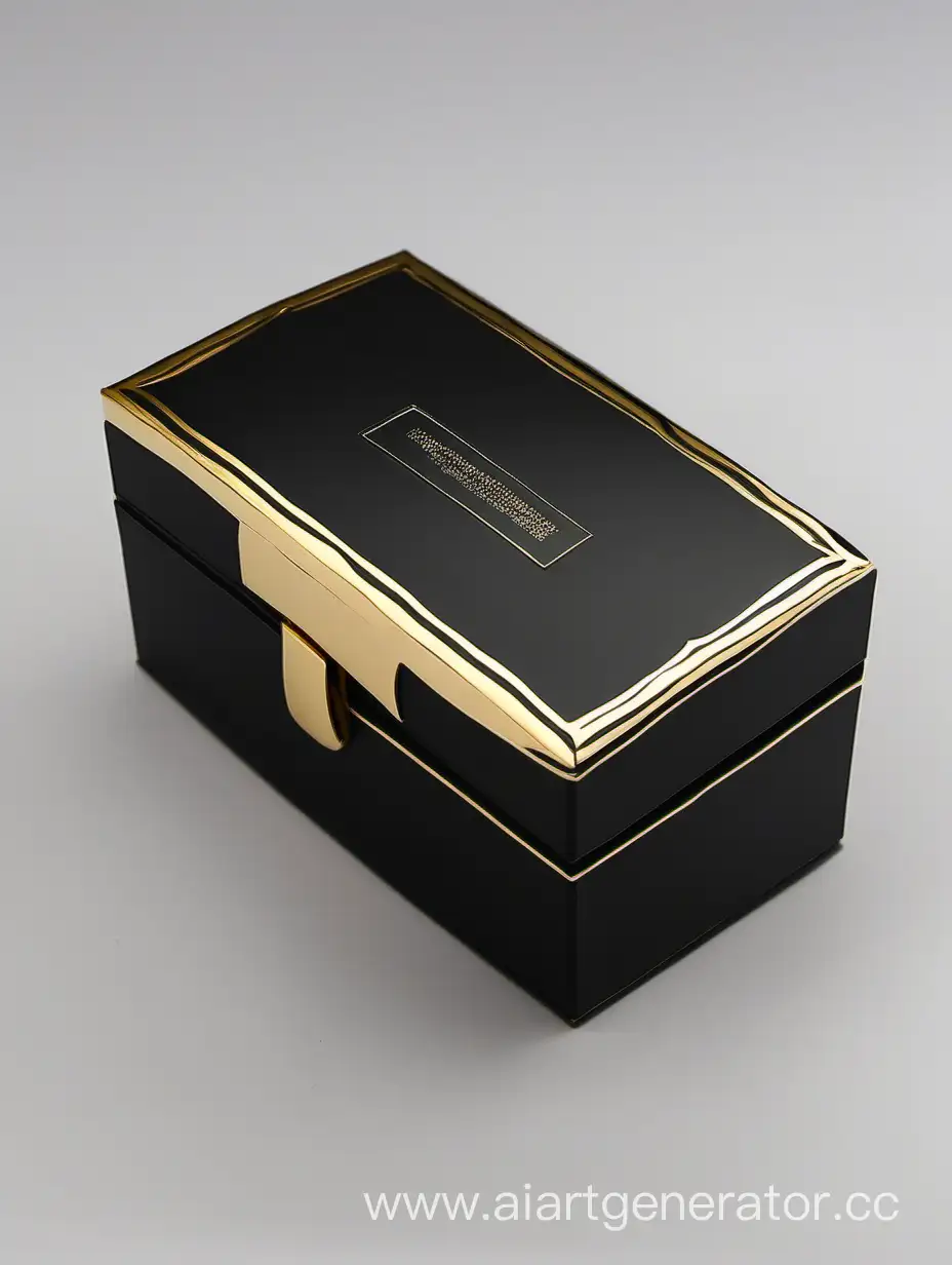 Luxurious-Black-and-Gold-Perfume-Rectangle-Box-Elegance-Unveiled