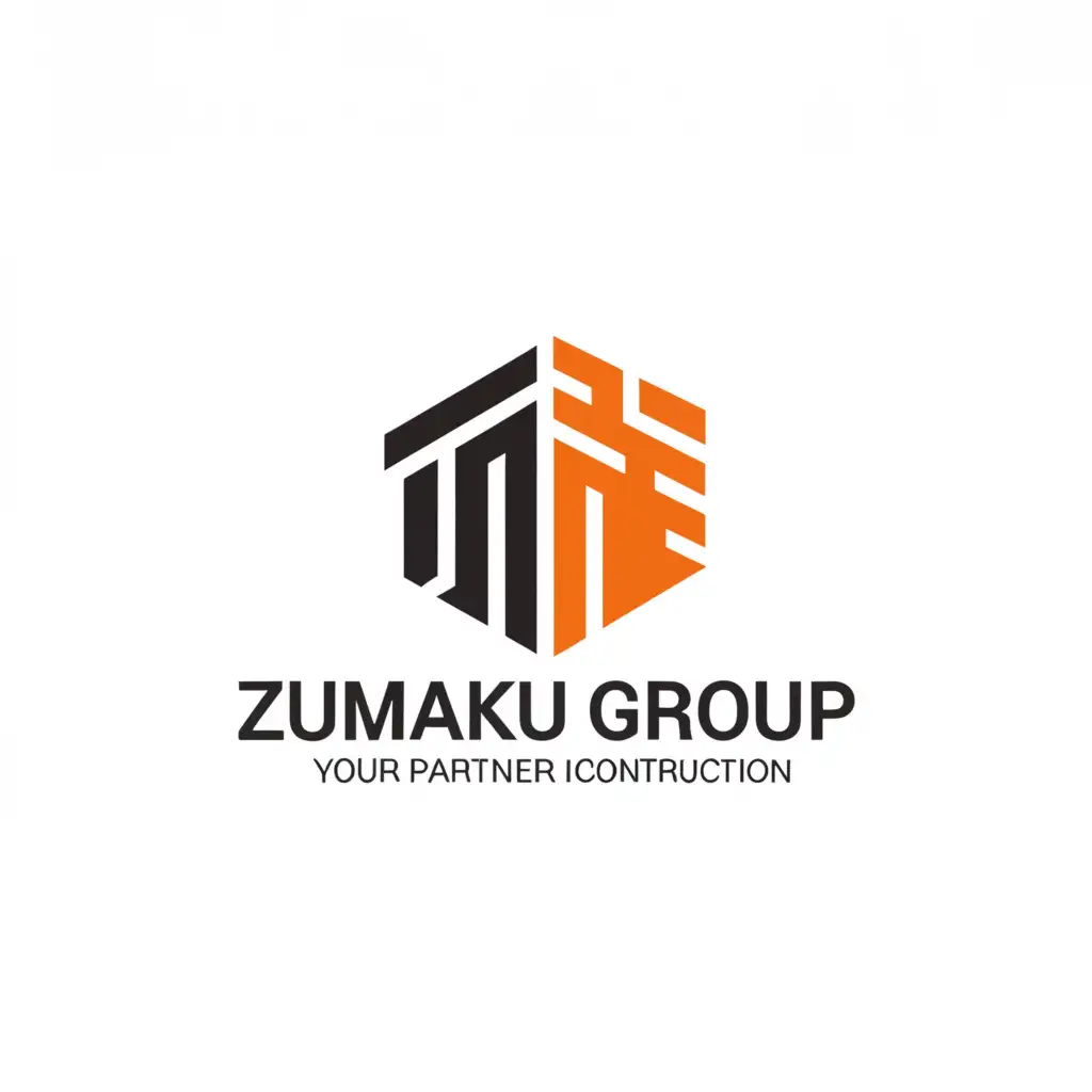 a logo design,with the text "ZUMAKU GROUP", main symbol:Your Partner in Construction Excellence,Moderate,be used in Construction industry,clear background