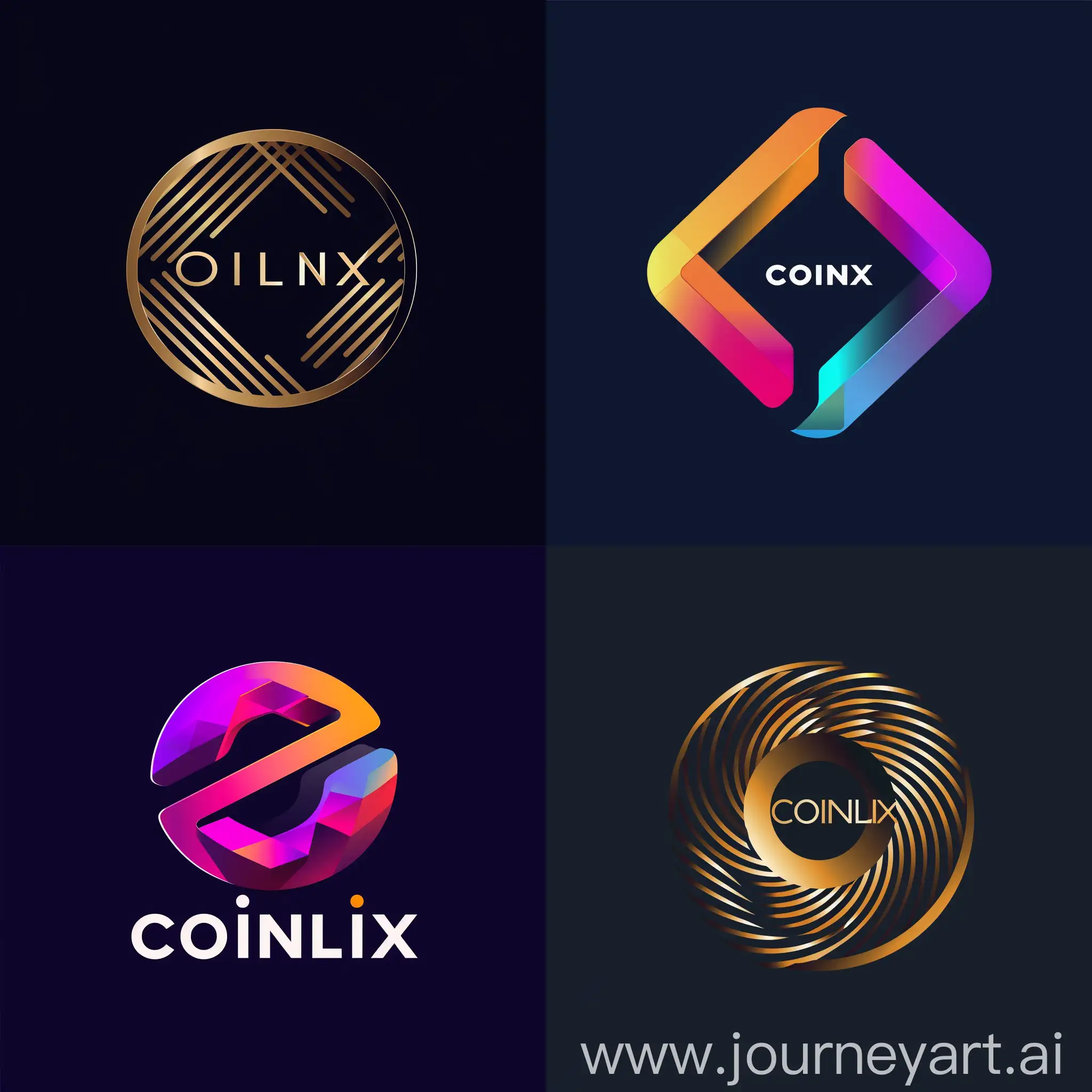 Create logo with name "coinlix". Logo may appearance modern future