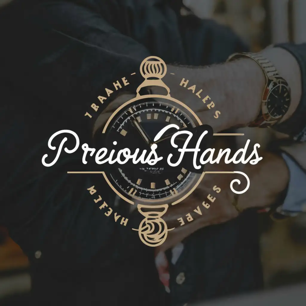 a logo design,with the text "precious hands", main symbol:Watches ,Moderate,clear background