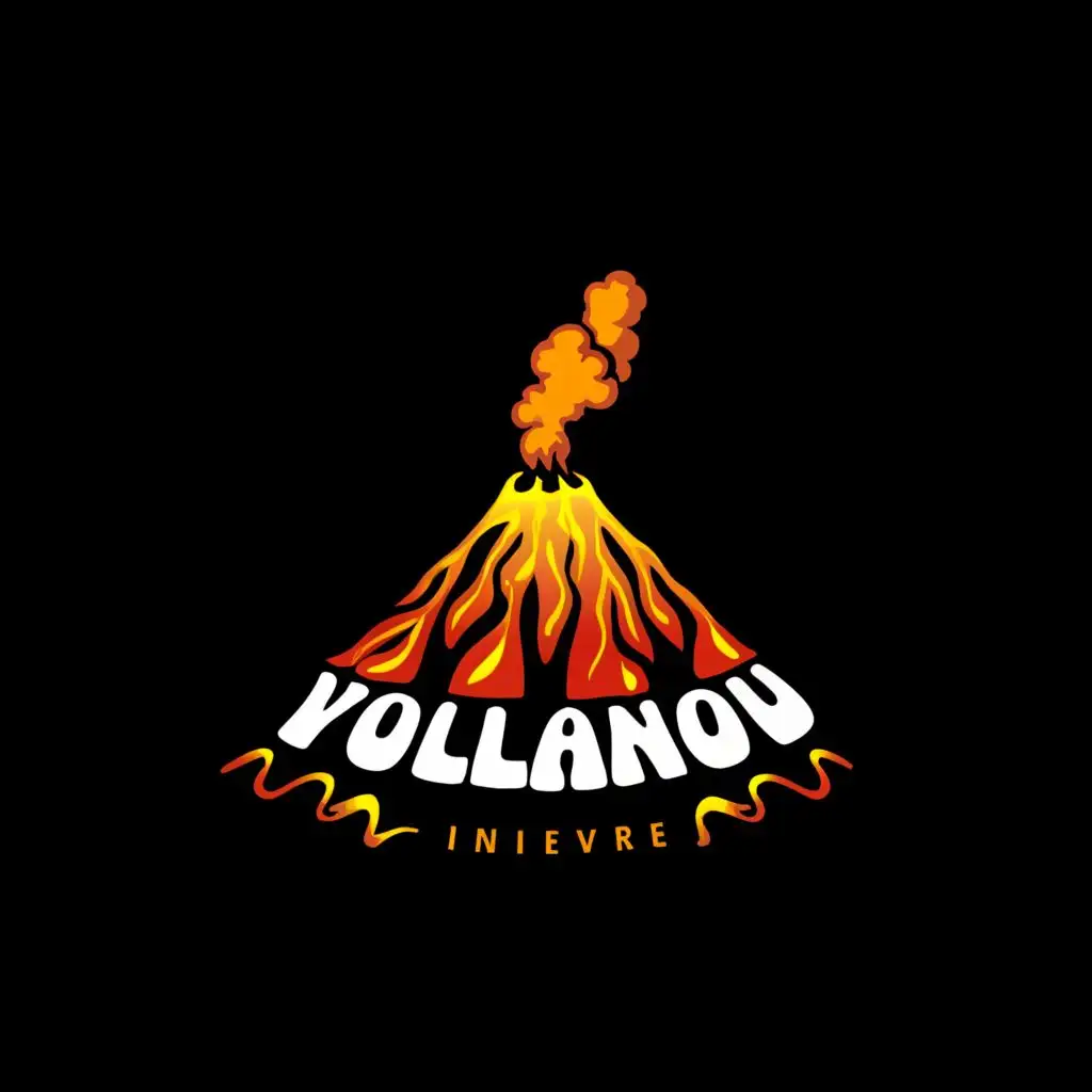 LOGO-Design-For-Volcano-Lava-Icon-Crisp-Text-with-Volcano-Base-and-Universe-Dot