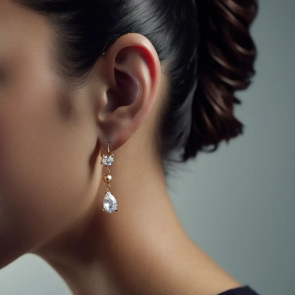Exquisite HighQuality Earring Commercial Photo Captured with Sony A7S III