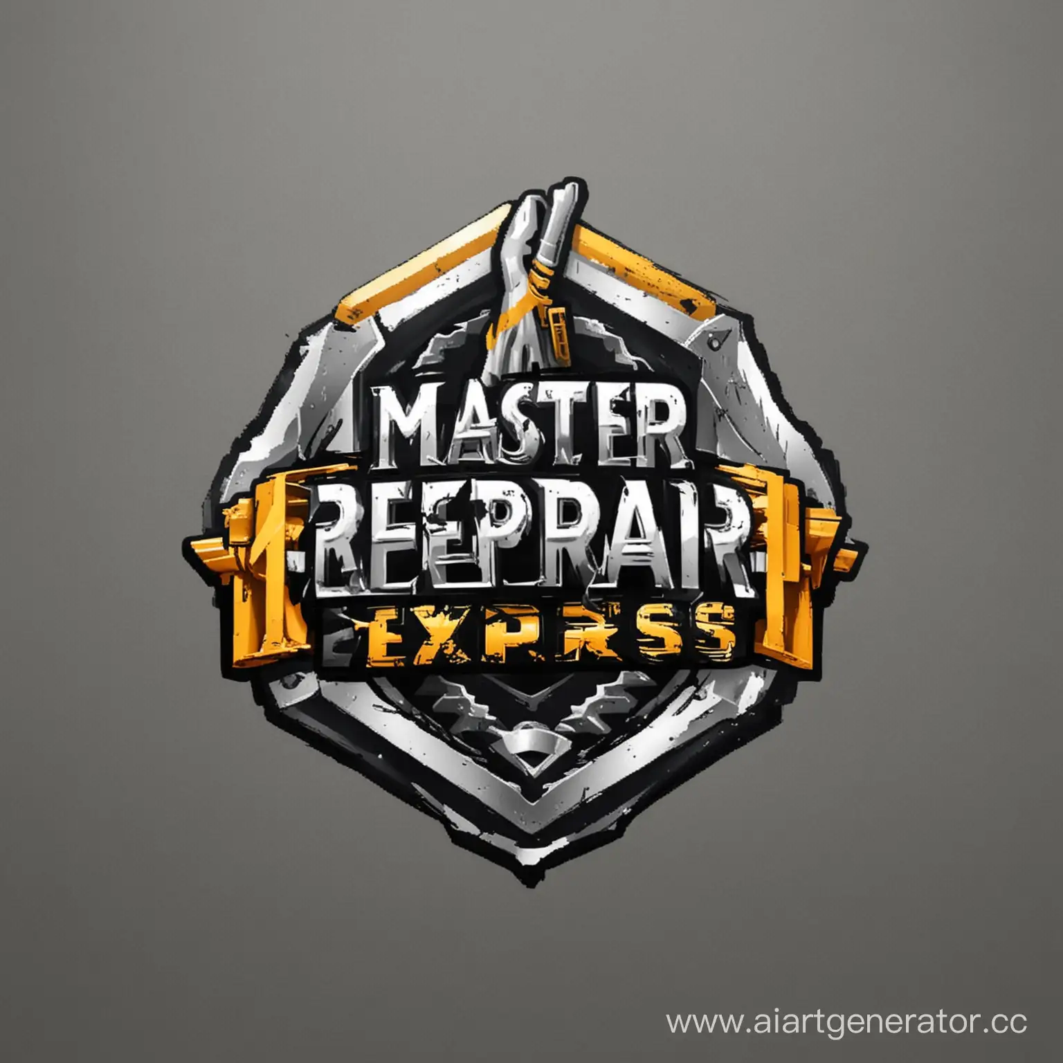 Master-Repair-Express-Logo-Dynamic-Wrench-and-Gear-Emblem