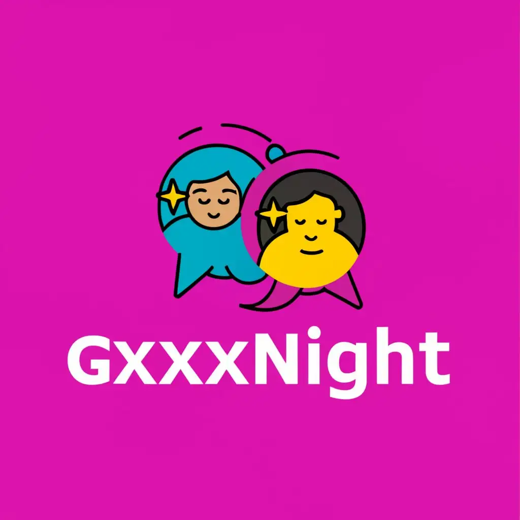 a logo design,with the text "GXXXnight", main symbol:Girls Chat Rooms,Moderate,clear background