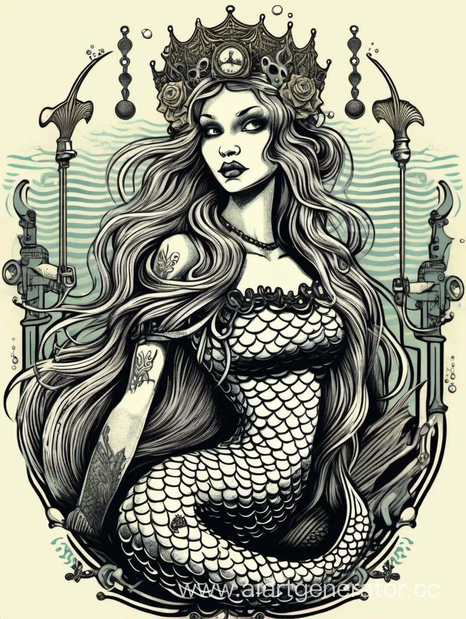 Punk-Style-Russian-Fairy-Tale-Mermaid-Art