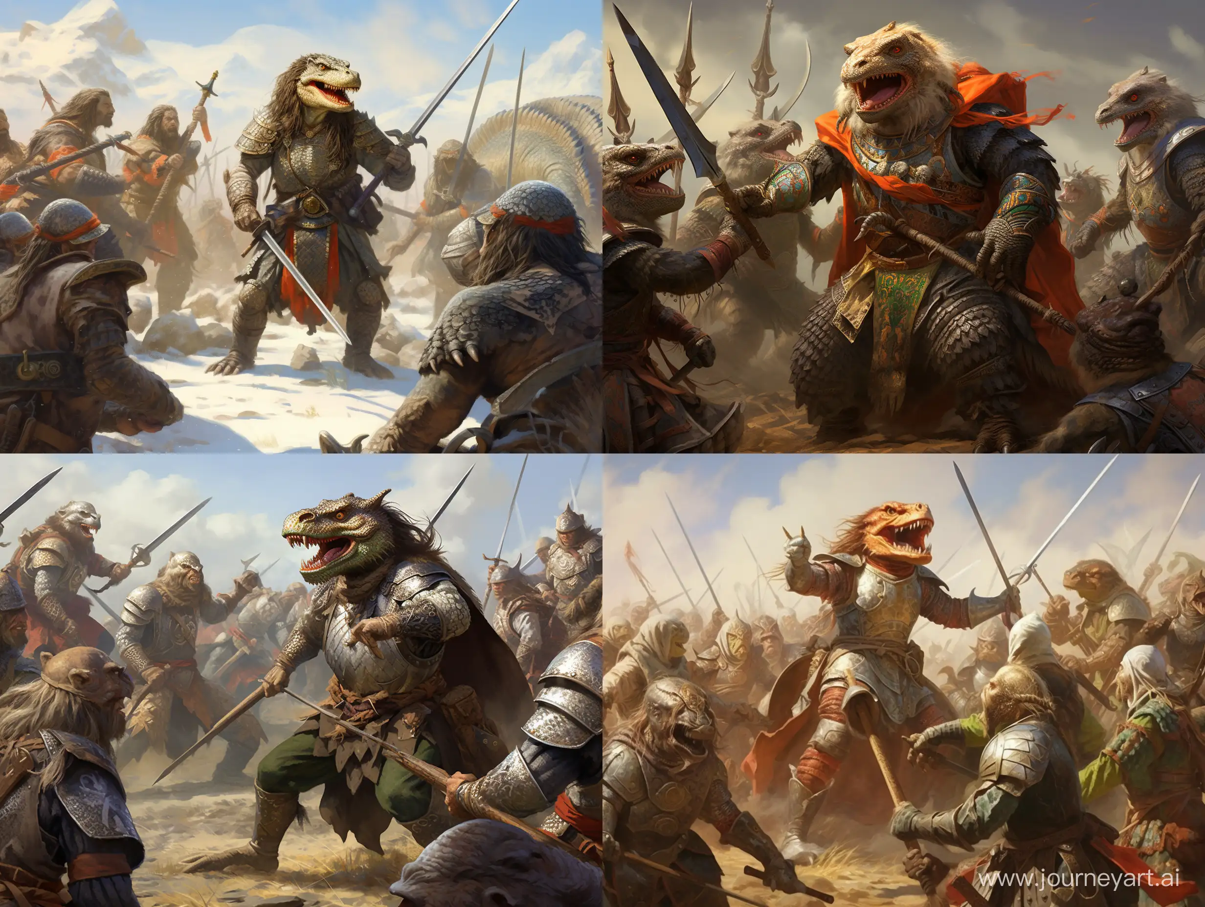 Epic-Battle-of-Ancient-Rus-Warriors-and-Anthropomorphic-Lizards