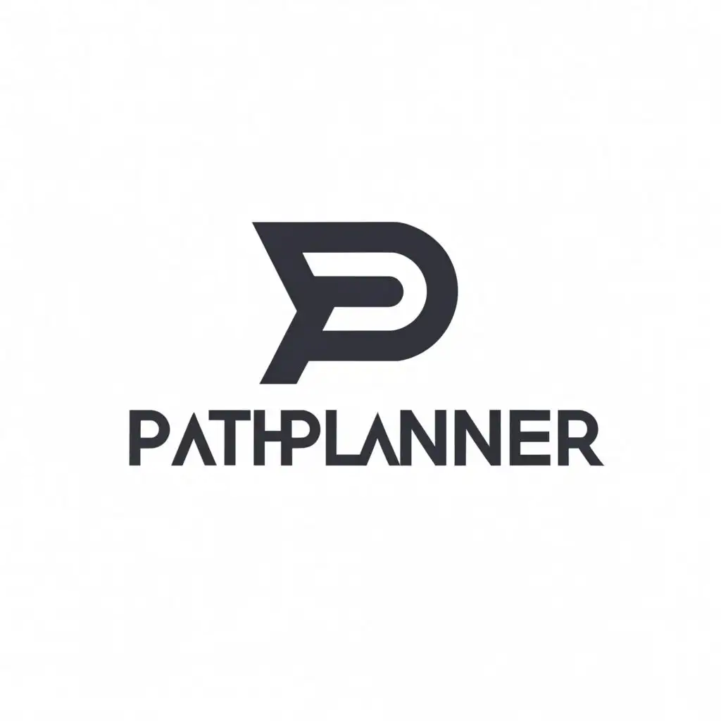 a logo design,with the text "PathPlanner", main symbol:letter P,Minimalistic,be used in Internet industry,clear background