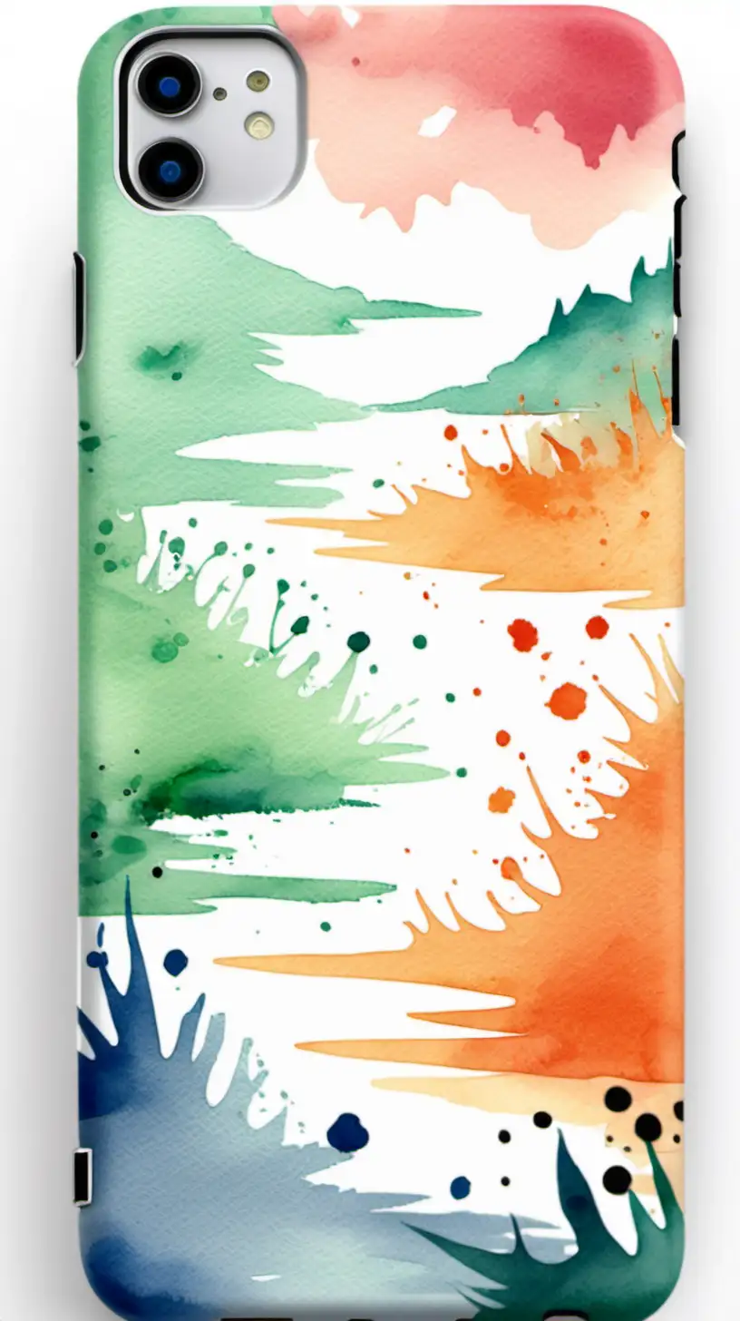 Vibrant Watercolor Phone Cover Design with Floral Delicacy