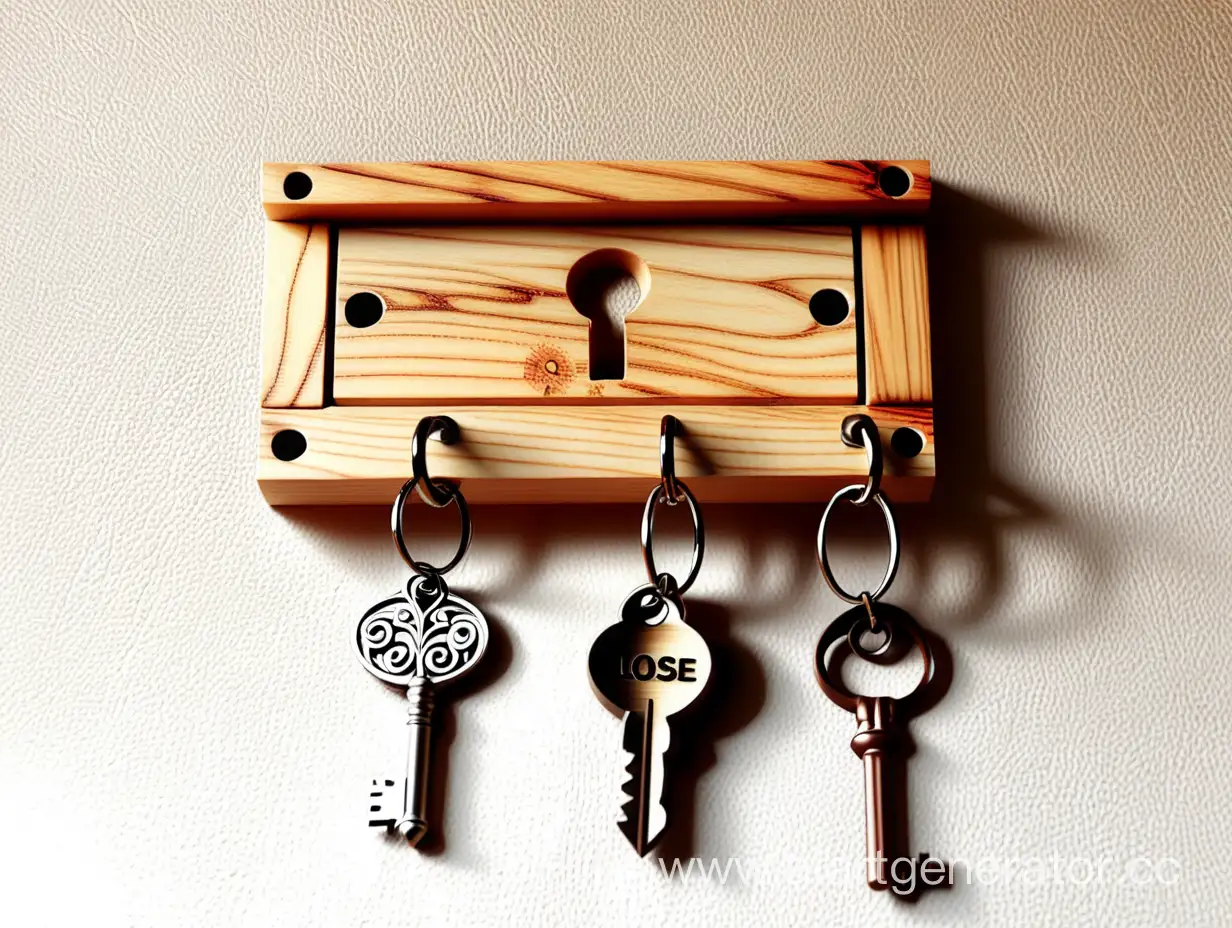 Rustic-Wooden-Key-Holder-with-Intricate-Carvings-and-Hooks