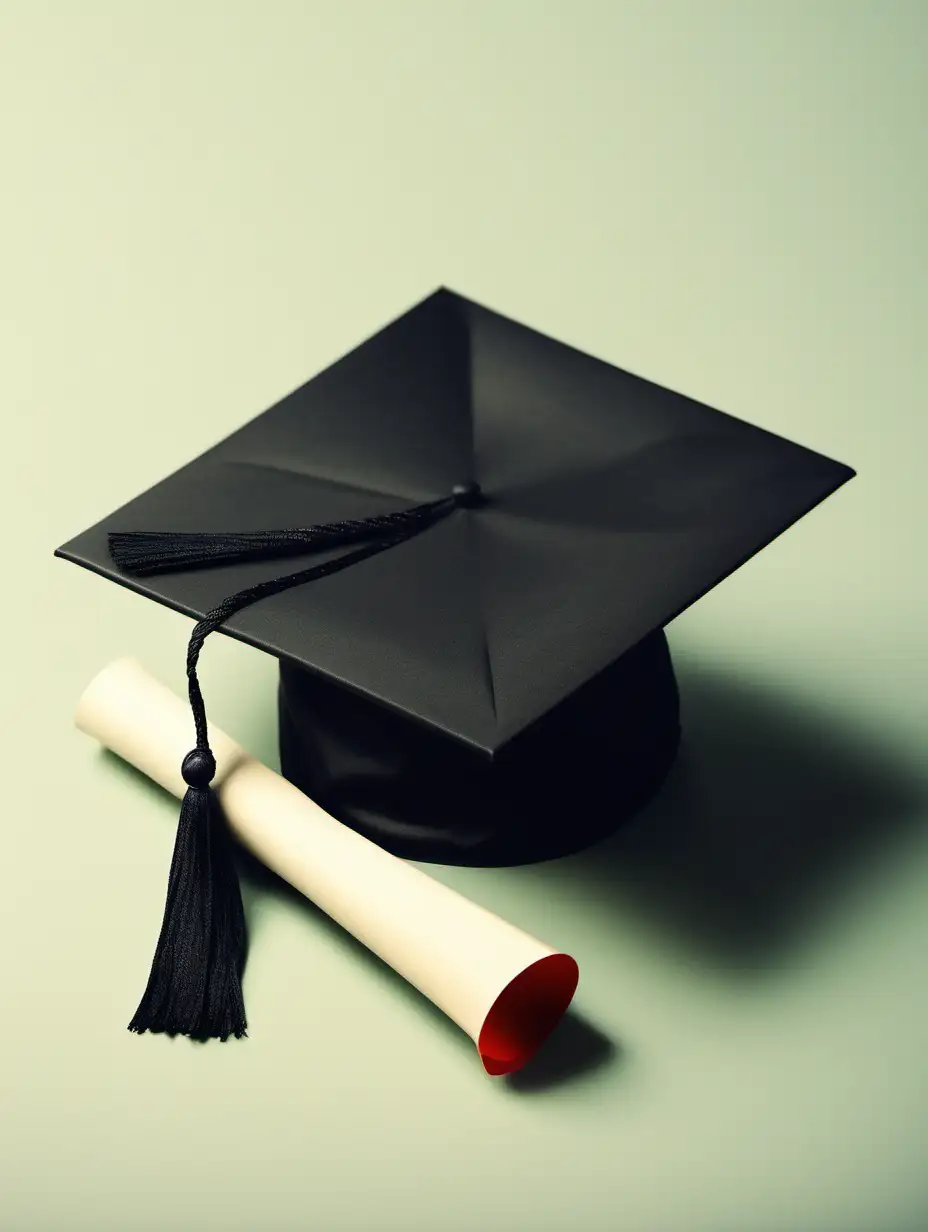 Graduation Caps on a Vibrant College Campus