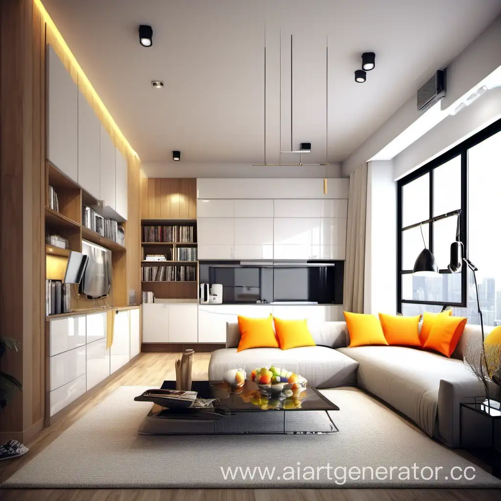 светлый дизайн интерьера квартиры