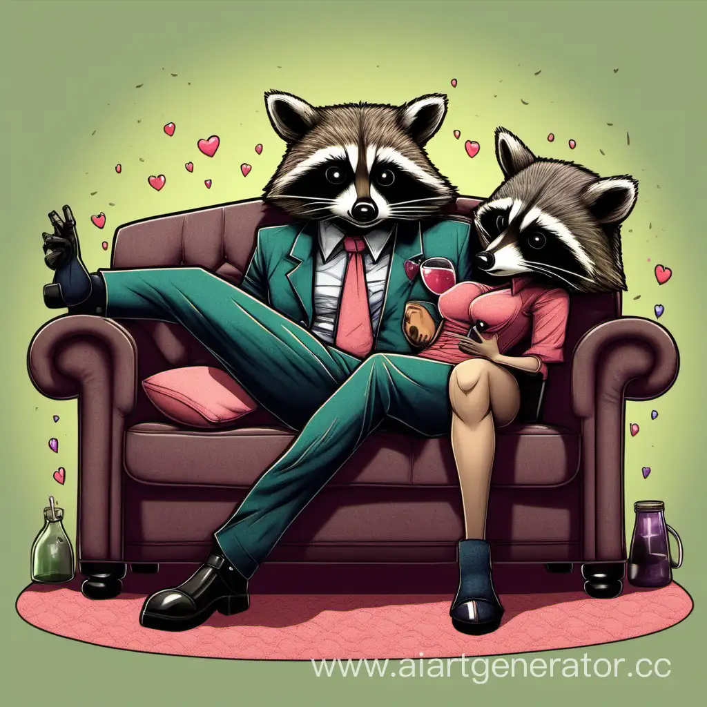 Adorable-Raccoon-Sofa-Session-with-Expert-Guidance