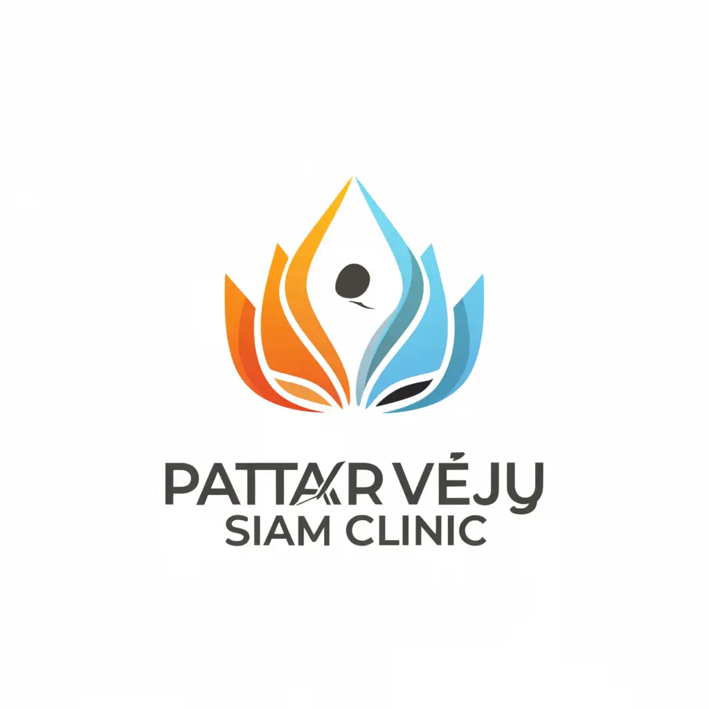 a logo design,with the text "Pataravej Siam Clinic", main symbol:Swan,lotus,health,complex,be used in Medical Dental industry,clear background