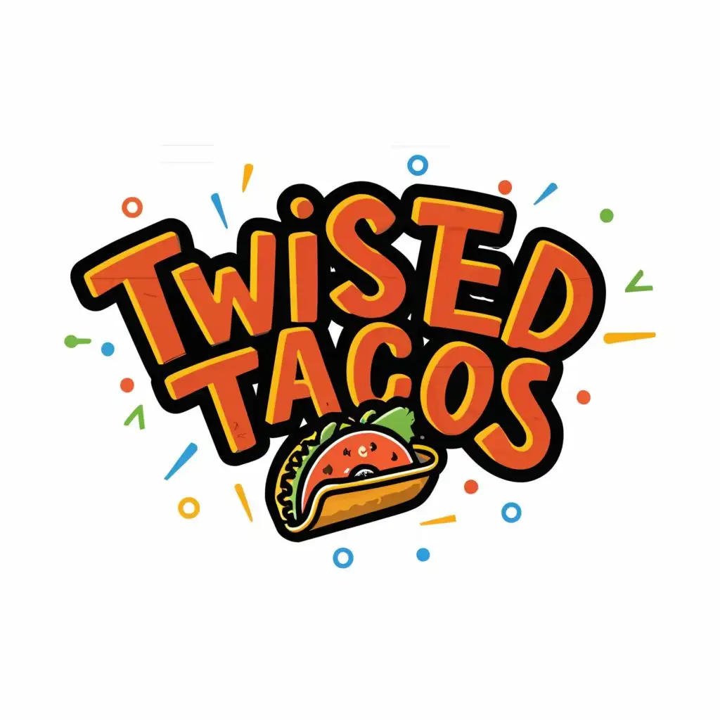 a logo design,with the text "Twisted Tacos", main symbol:Taco,complex,be used in Restaurant industry,clear background