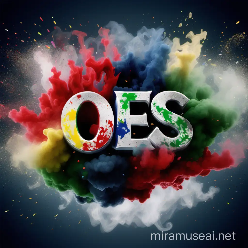 Vibrant 4K Metallic OES Name with Colorful Smoke and My Sisters Keeper Tagline