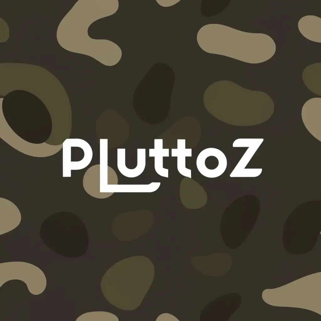 a logo design,with the text "PLUTOZ", main symbol:camo fade,Moderate,clear background