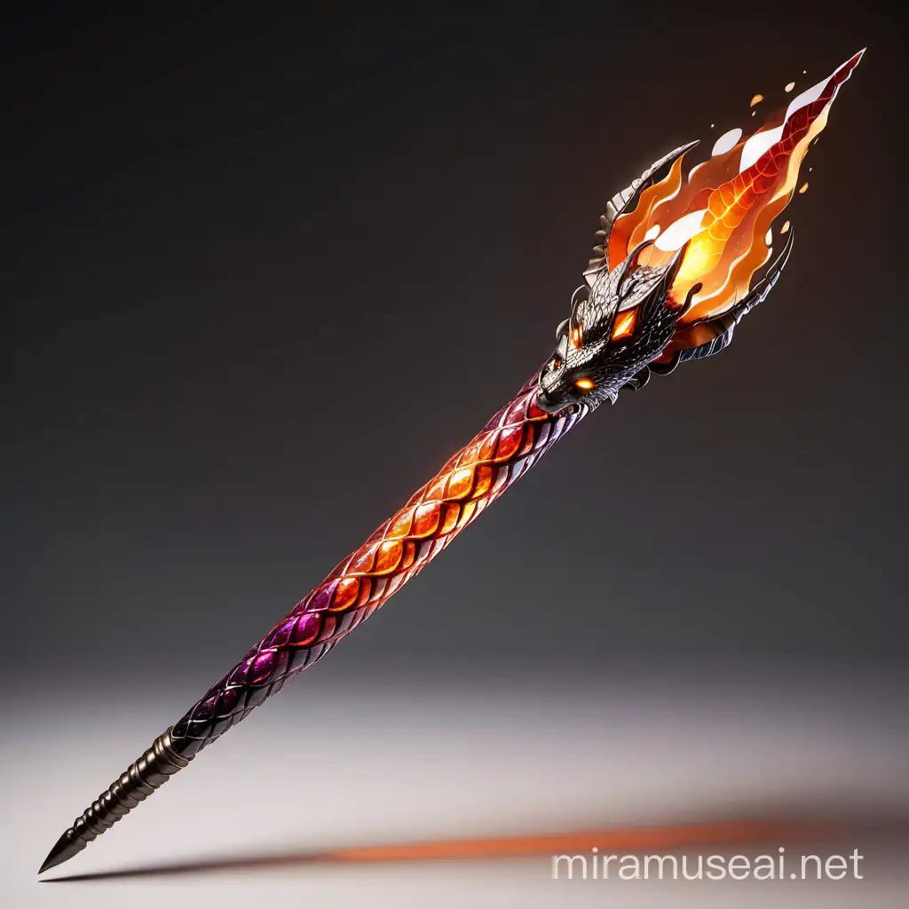 A magical wand made with dragon's breath would be an extraordinary and awe-inspiring creation. Crafted from materials that evoke the fiery essence of dragons, such as shimmering scales, iridescent dragon skin, or gleaming dragon claws, this wand would radiate power and mystery.

The design of the wand might incorporate intricate patterns reminiscent of dragon scales or claws, with a handle that feels warm to the touch as if it were infused with the heat of a dragon's breath. The colors of the wand could range from deep reds and oranges to shimmering golds and bronzes, reflecting the fiery nature of dragons.