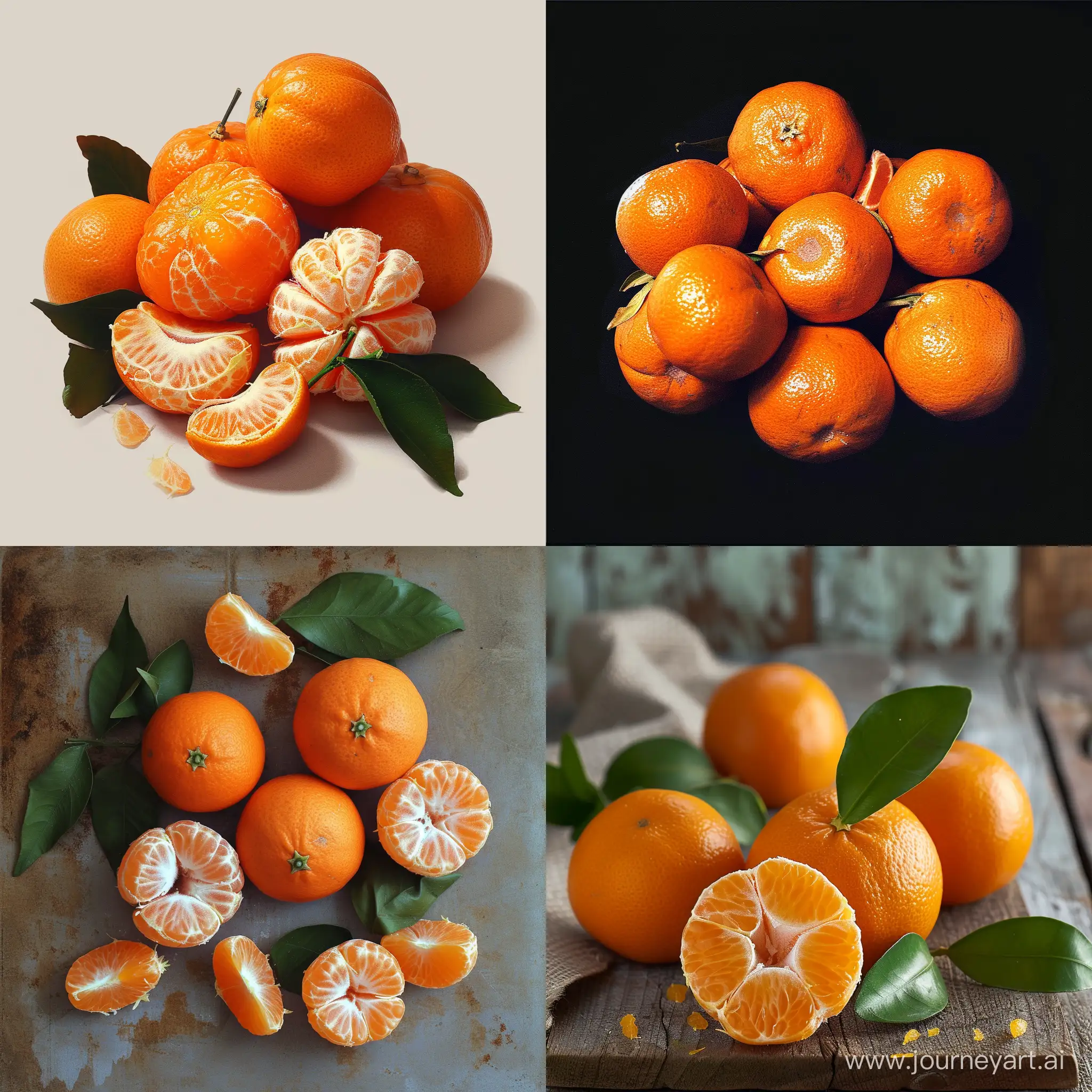 Vibrant-Tangerines-Arranged-in-Realistic-Photo-Composition