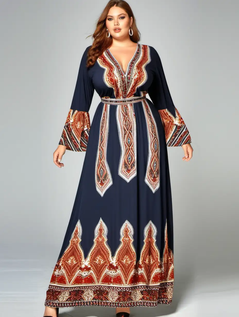 Fashionable Middle Eastern Plus Size Dress Collection