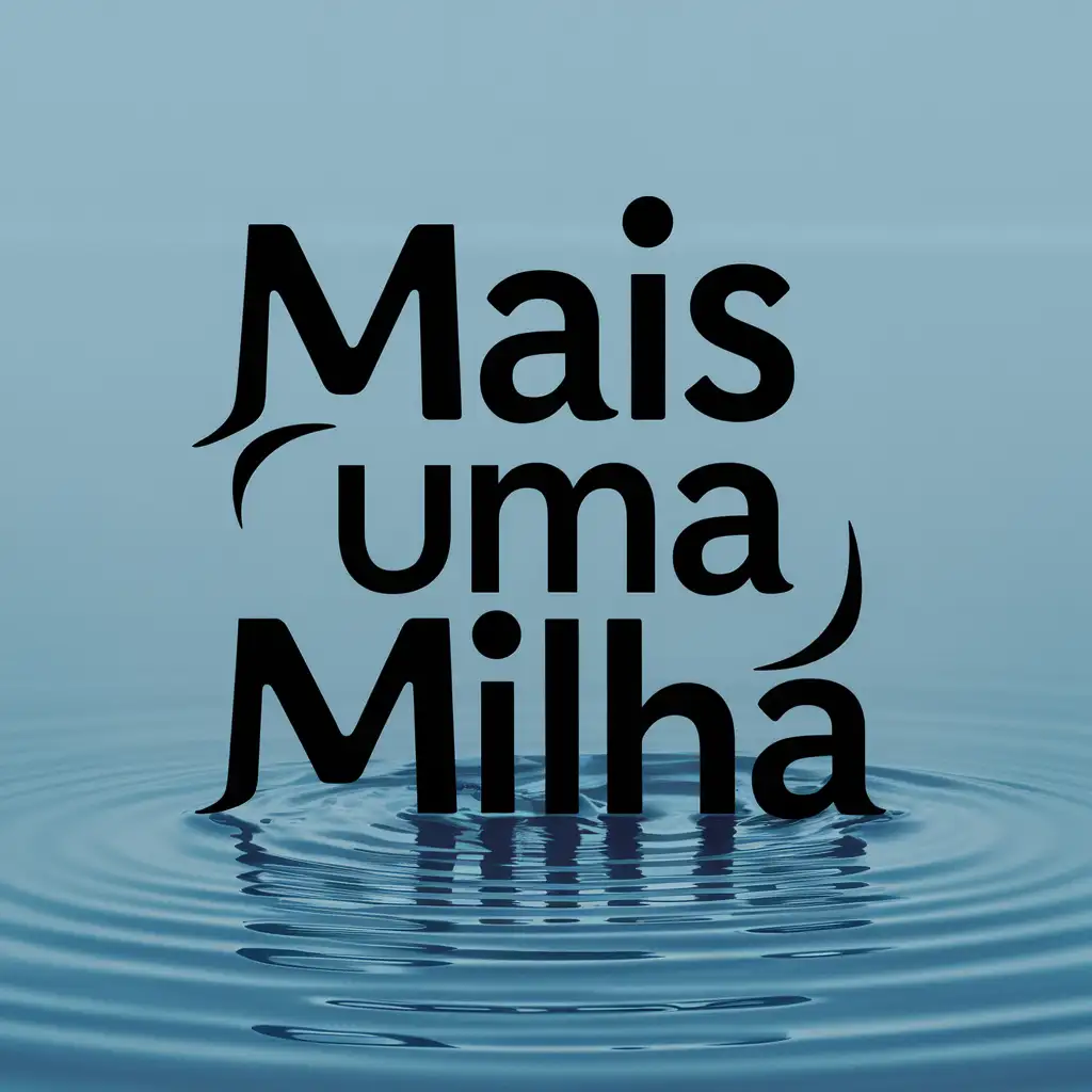 Ocean-Word-Art-Mais-Uma-Milha-with-Ripples