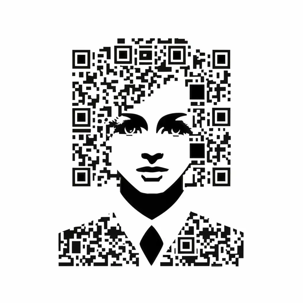 LOGO-Design-For-Luminescent-Design-Technology-Abstract-QRCode-Girl-Theme