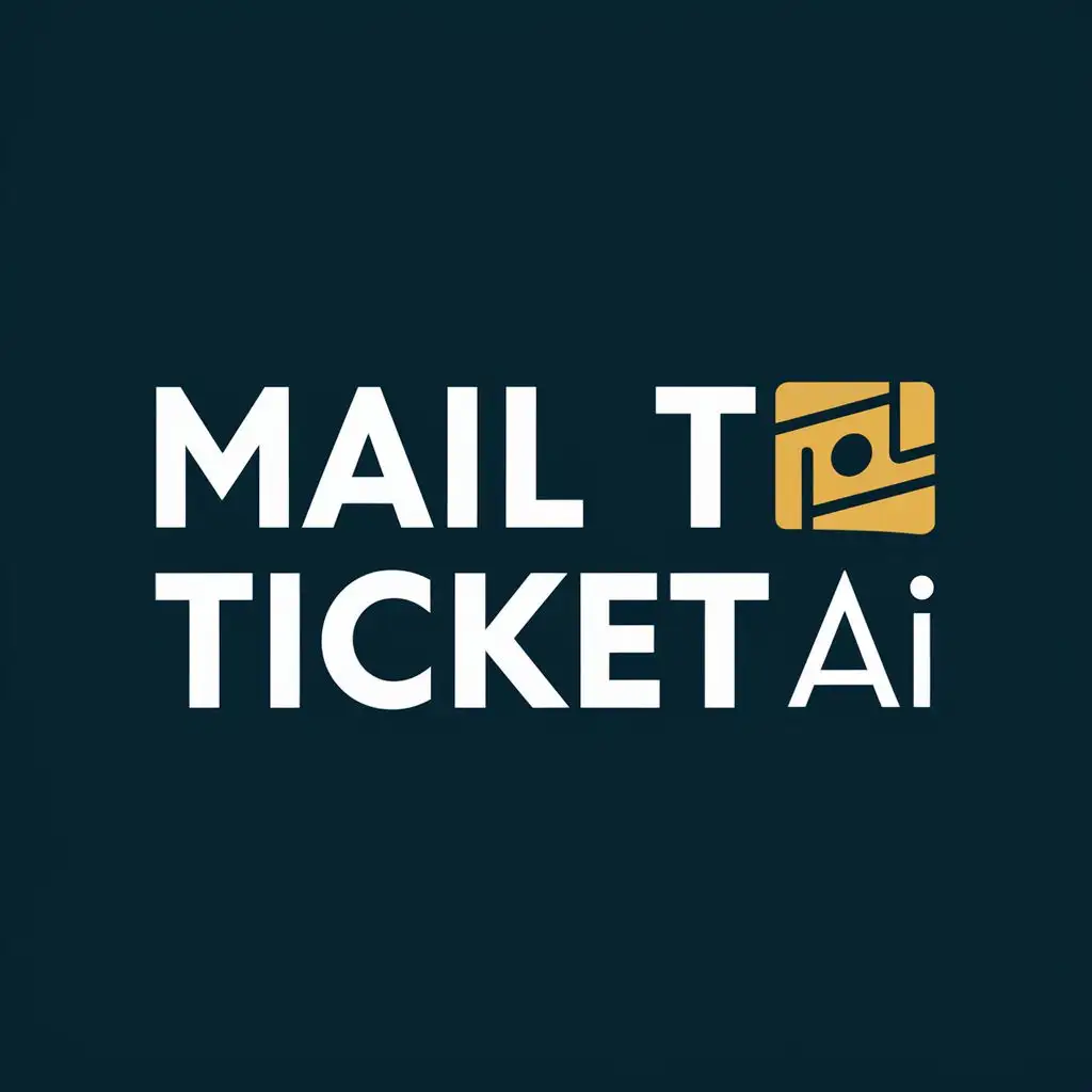 logo, AI, with the text "Mail To Ticket AI", typography
