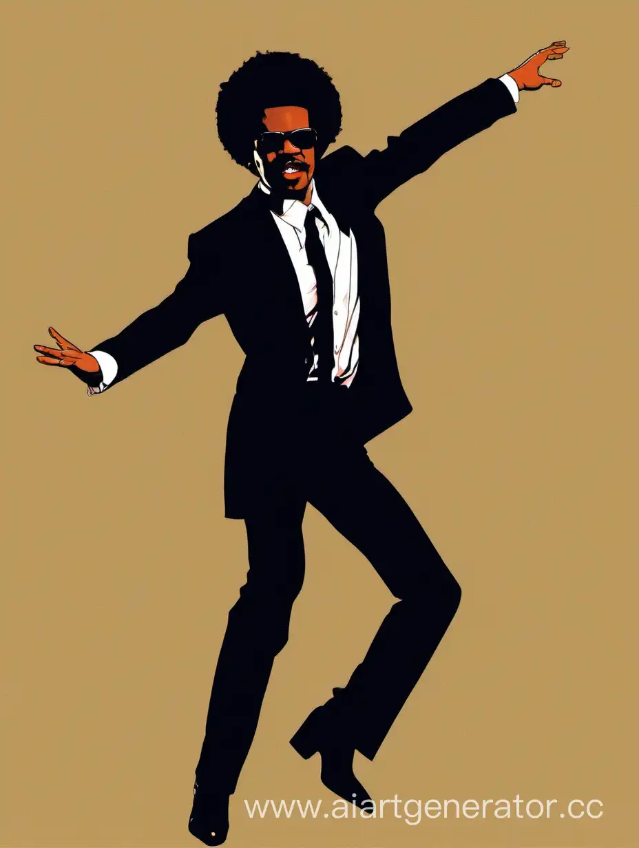 Jules-Winnfield-Dancing-in-Vibrant-Vector-Illustration