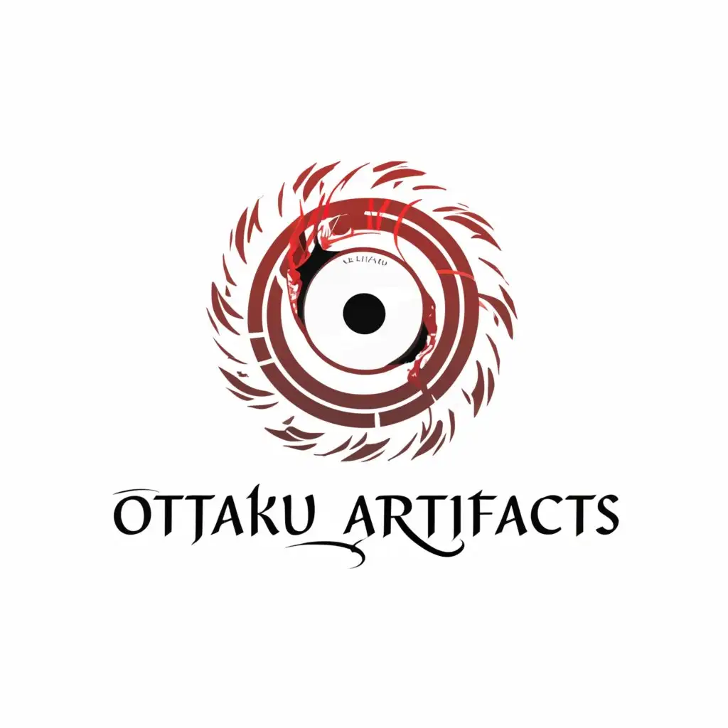 a logo design,with the text "Otaku Artifacts", main symbol:Sharingan,complex,clear background