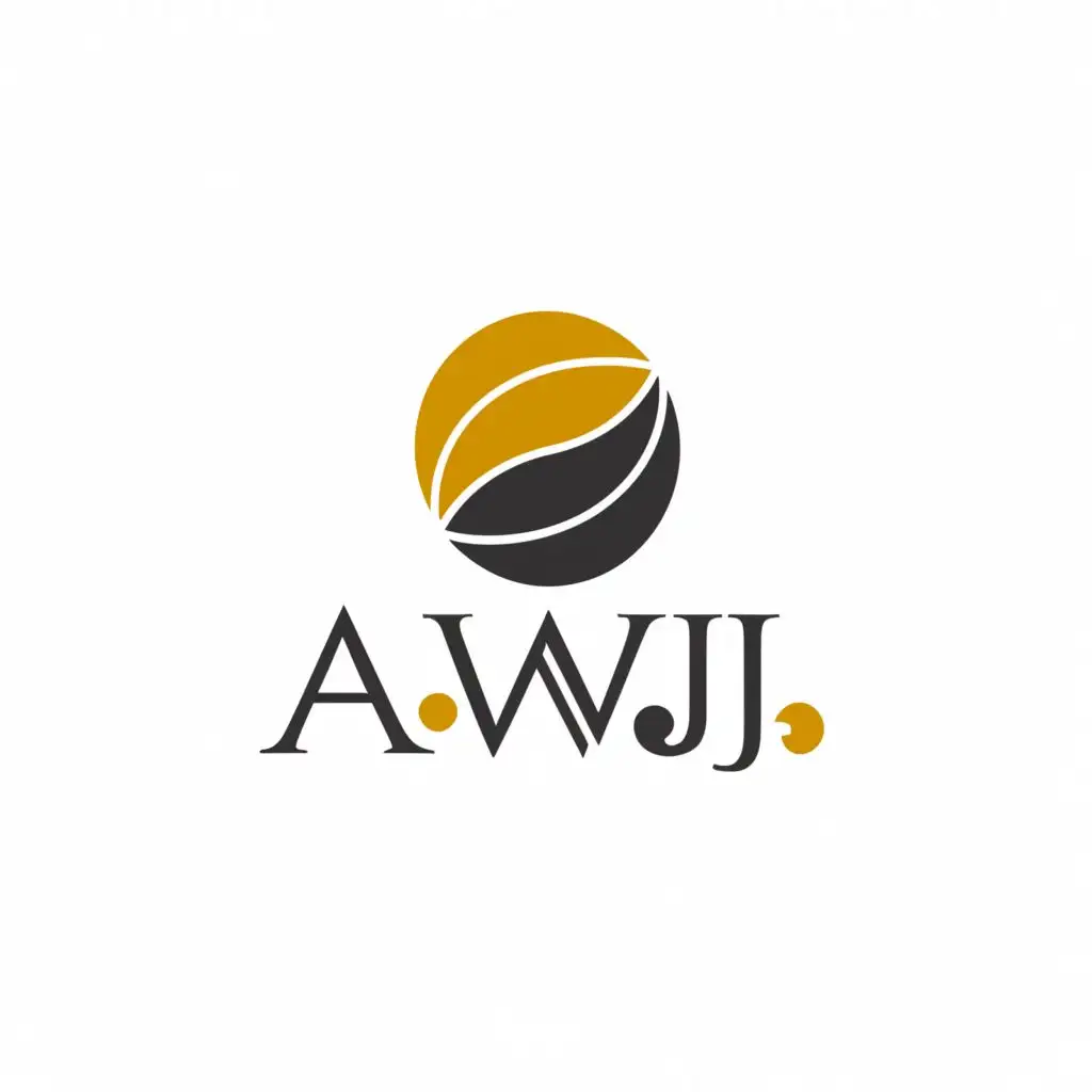 a logo design,with the text "AWJ", main symbol:eclipse Apogee,Moderate,be used in Real Estate industry,clear background