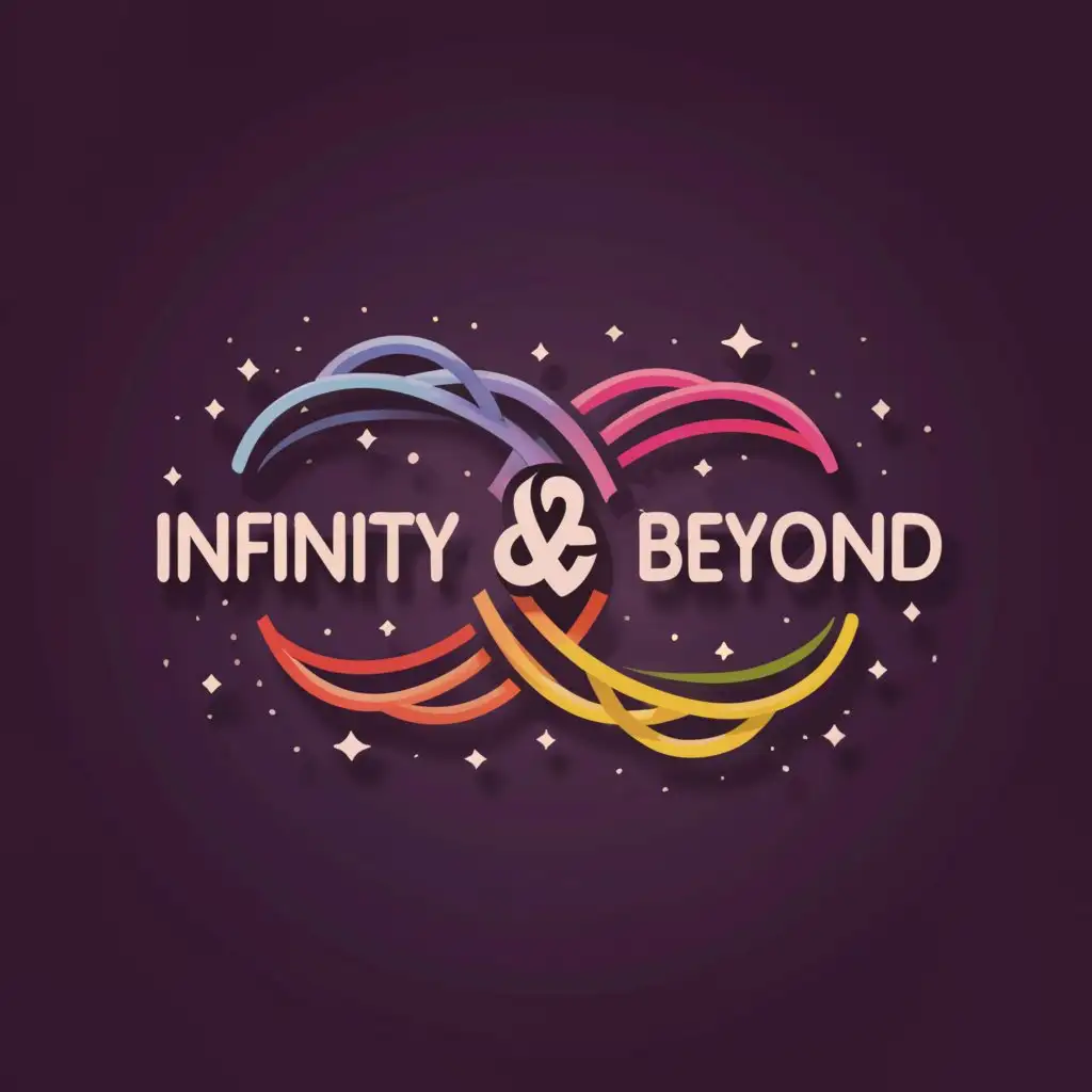 a logo design,with the text "infinity & beyond", main symbol:cartoon of infinity,complex,clear background