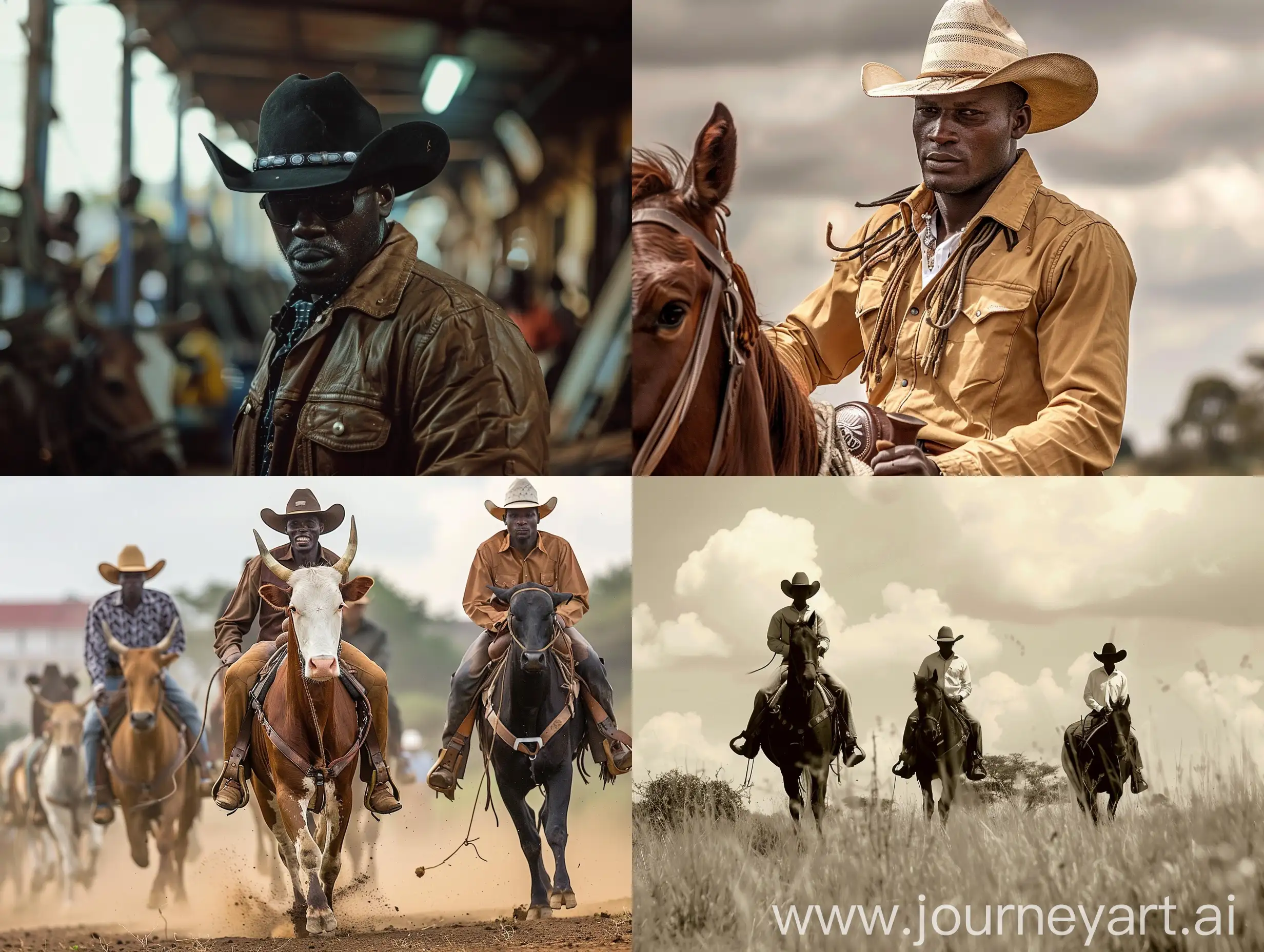 Cowboys-Riding-Through-Nairobi-Streets-at-Sunset