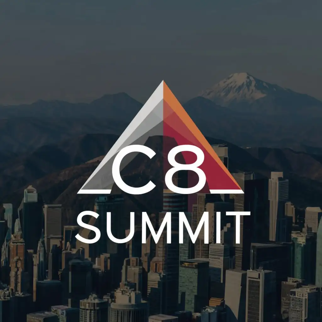 a logo design,with the text "C8 Summit", main symbol:mountain peak,Moderate,clear background