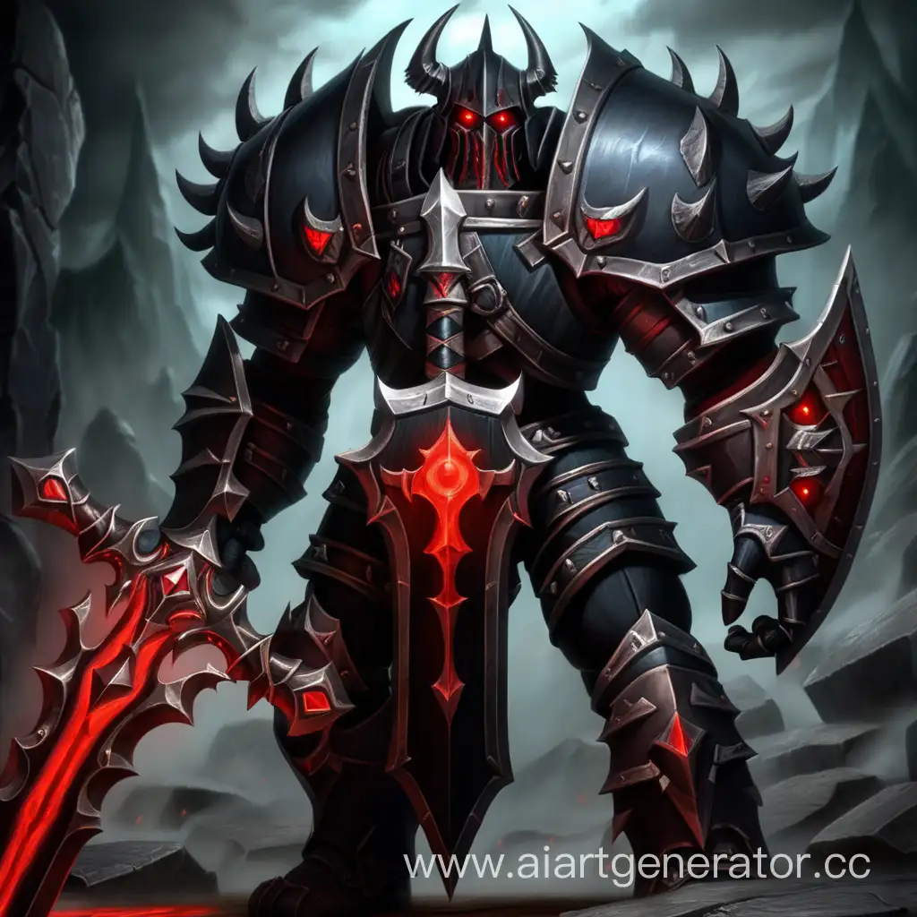Formidable-Death-Knight-with-Red-Glowing-Eyes-Huge-Shield-and-Obsidian-Laurel-Sword