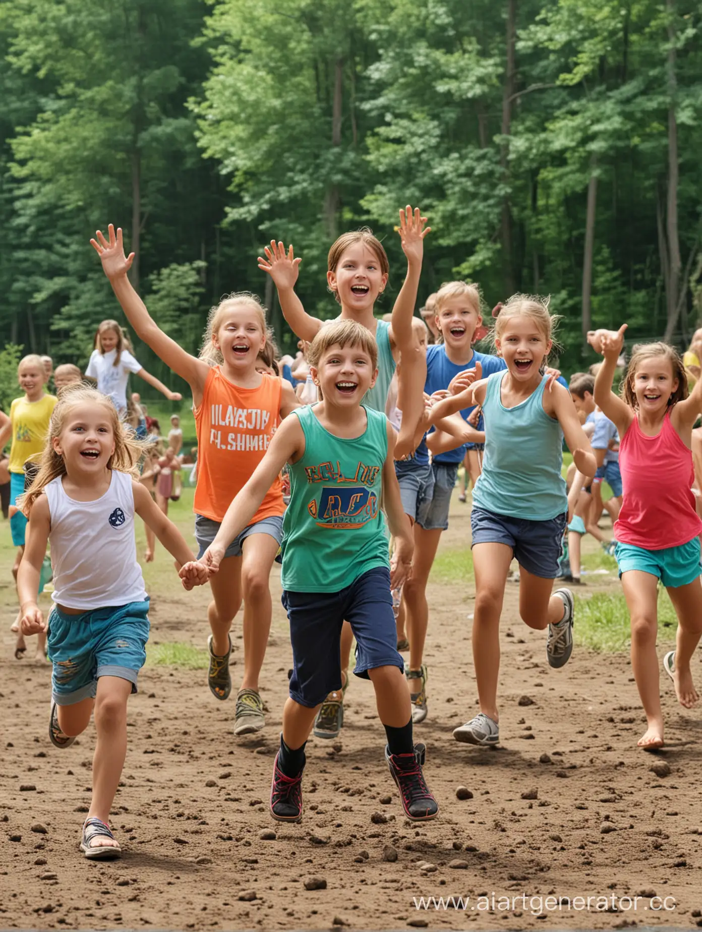 Joyful-Children-Enjoying-Summer-Camp-Activities