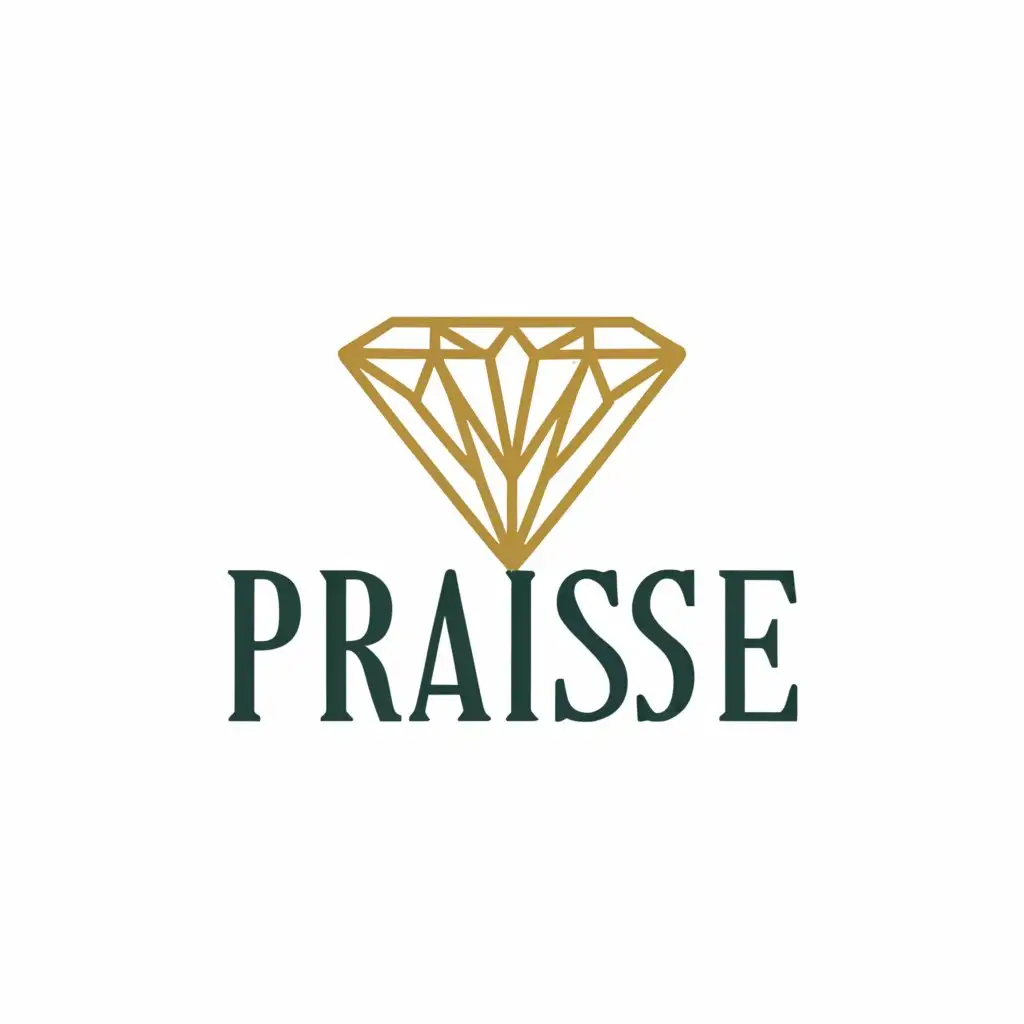 a logo design,with the text "praise", main symbol:diamond/jewerly,Moderate,be used in Finance industry,clear background