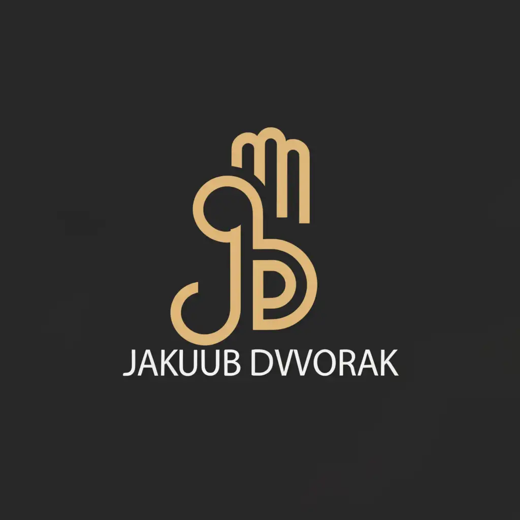 a logo design,with the text "Jakub Dvorak ", main symbol:Handmade design,Minimalistic,clear background