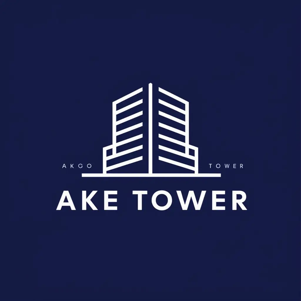 logo, BUILDING, with the text "AKE TOWER", typography, be used in Construction industry